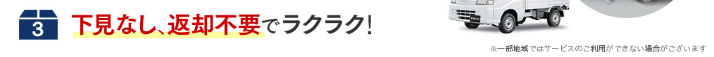 下見なし、返却不要でラクラク!